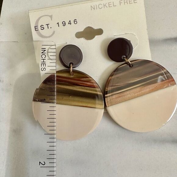 C est 1946 circle statement earrings - Picture 6 of 9